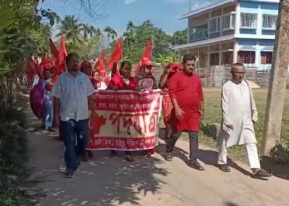 CPI-M organized a rally in Kailashahar raising various demands CPI-M organized a rally in Kailashahar raising various demands